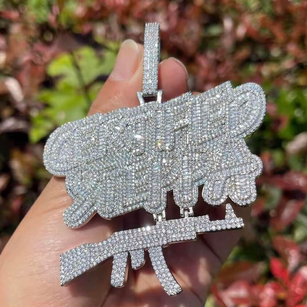 Iced Out Certified Steppa AK47 Pendant with 20inch Tennis Chain - Picture 2 of 5